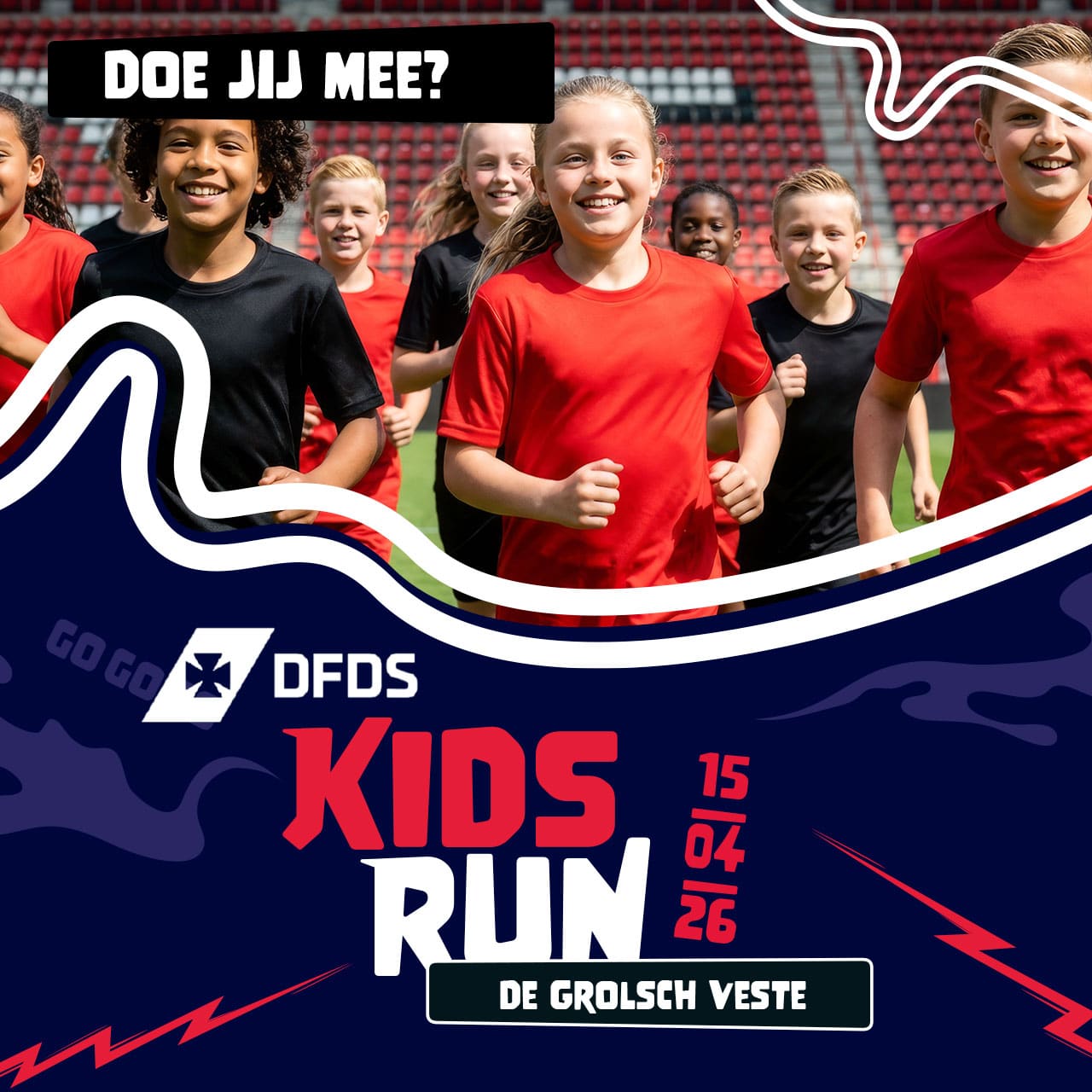 Grote Kidsrun RKSV VOGIDO bij de Grolsch Veste