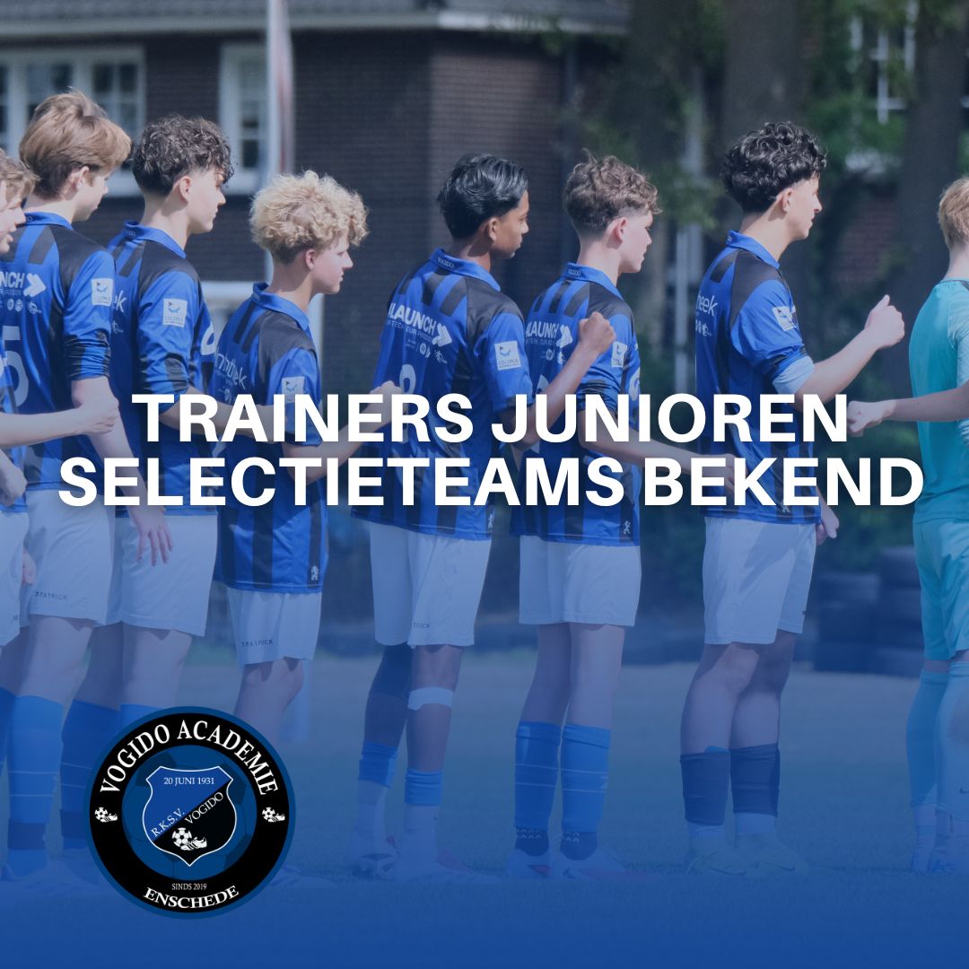 Trainers selectieteams junioren bekend